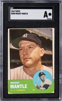 1963 Topps #200 Mickey Mantle - SGC Authentic